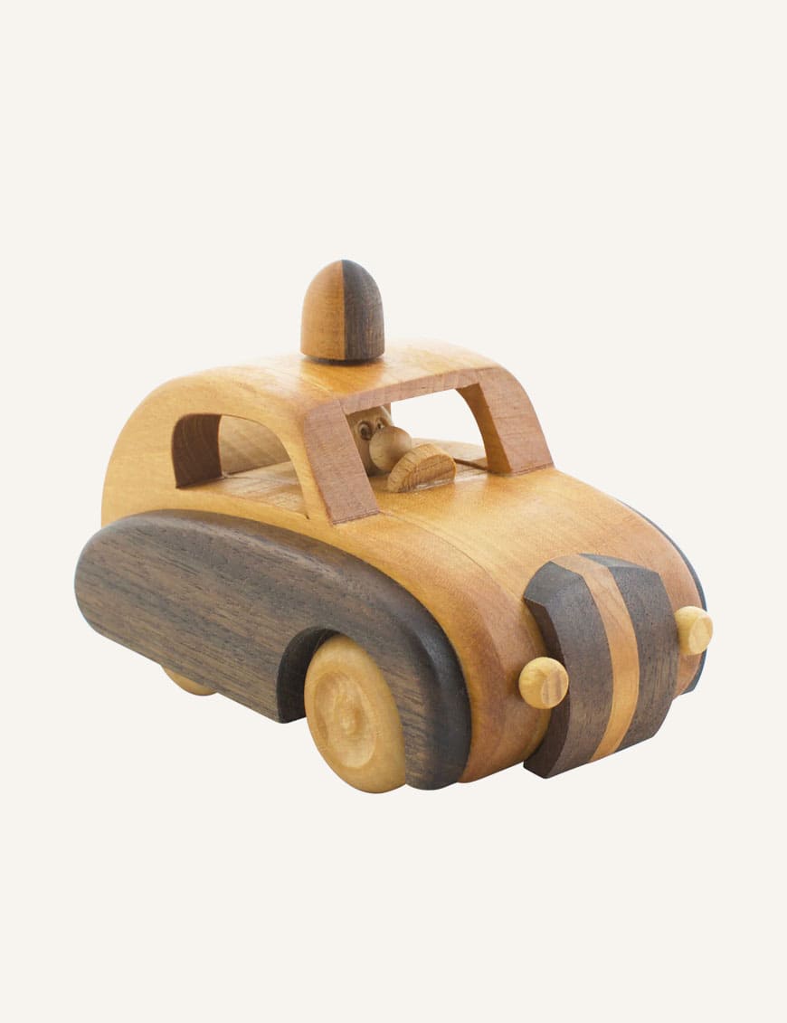 Wooden Toy Police Car